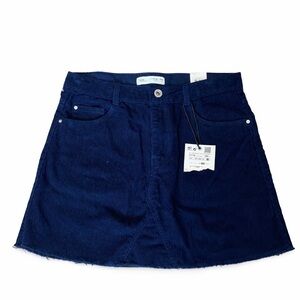 ZARA Kids Corduroy Skirt | Blue| Size 11–12 | NWT